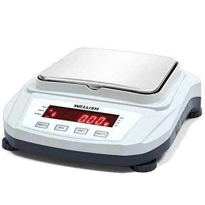 Image de Balance de Précision 2000g/0.01g, WELLiSH Électronique Numérique Haute Précision, Laboratoire Scientifique avec Fonction Tare, Écran LCD