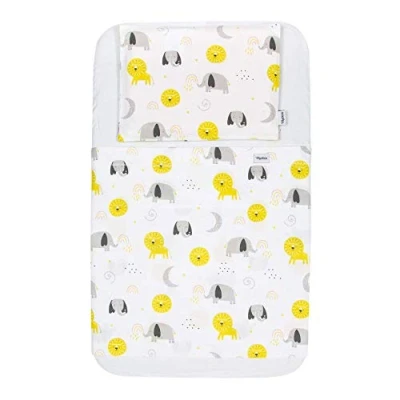 Image de FlyIdeas Drap Housse Cododo 50x83 cm, Parure 4 Pcs avec Protege Matelas, 100% Coton Compatible Berceau et Matelas Bebe 50x80, 50x83, 50x85, 40x80, 45x80, 50x85 similaires