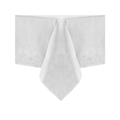 Image de Elrene Home Fashions Nappe damassée rectangulaire en Polyester, Blanc, 152,4 x 213,4 cm