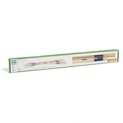 Image de BS Toys Mikado Geant En Bois Grands Bâtons Pour 8 Ans Et Plus Jeu D&#039;Adresse Toute La Famille 31 Multicolor 90X0,7 cm