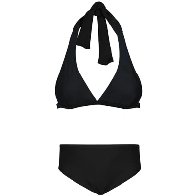 Image de Aquarti Set Bustier Slip de Bikini Maillots Bain Deux Pièces Filles Pièces, A Nouer Noir, 152