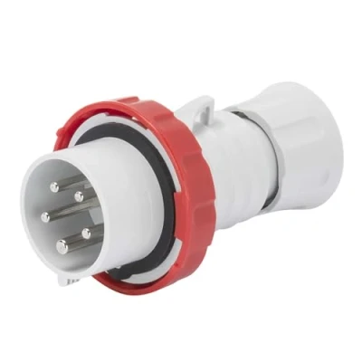 Image de Gewiss Gw60042h basse tension à vis prise droite de câblage, haute performance, IP66/IP67/IP68/Ip69, 6 Référence, 3P + N E Pole, 380 V 415 V, 32 A, 50 Hz/60 Hz, Rouge