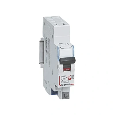 Image de LEGRAND Disjoncteur Phase + Neutre 230V DNX3 Pouvoir de Coupure 3000A 10A Courbe C Bornes automatiques 1 Module Fabriqué En France