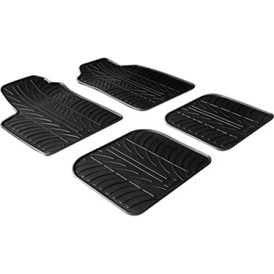 Image de Gledring 0132 Ensemble de tapis sol Caoutchouc avant et arrière 4 noir 750mm 550mm FIAT: Panda II 5 portes
