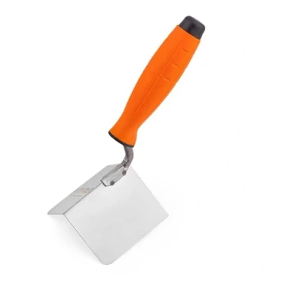 Image de Mivos Truelle d&#039;Angle Extérieure en Acier Inoxydable 80 x 60 mm avec Poignée Souple Spatule à 90 Fabriquée UE
