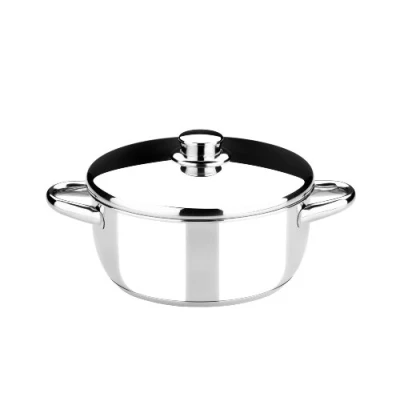Image de Monix Optima Faitout 30 cm avec Couvercle en Acier Inoxydable 18/10
