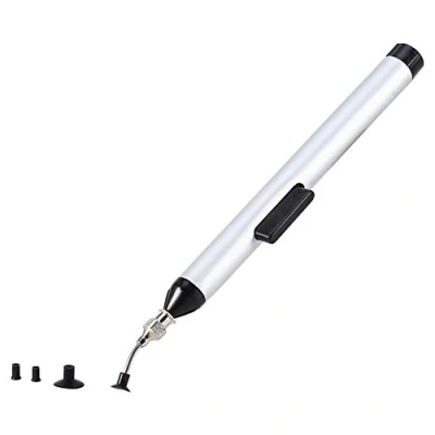 Image de Ventouse Manuelle de Soudure, 1Pc Soudure Pompe À Dessouder Ic Smd Dissolvant Soudage Sous Vide Stylo D’Aspiration Avec 3Mm 6Mm 10Mm 3 Pointes