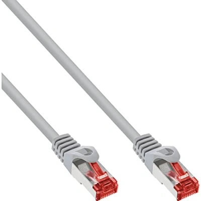 Image de InLine® Patchkabel, S/FTP (PiMf), Cat.6, 250MHz, PVC, CCA, grau, 10m