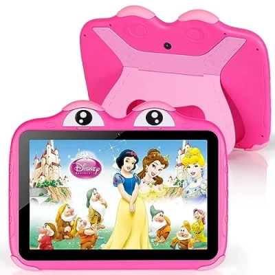 Image de zcobro Tablette pour Enfants 10 Pouces Android Tactile avec Case 2+64 Go 5000mAh Widevine L1,WiFi 6 Bluetooth IPS HD 1280 * 800 Contrôle Parental (Rose)