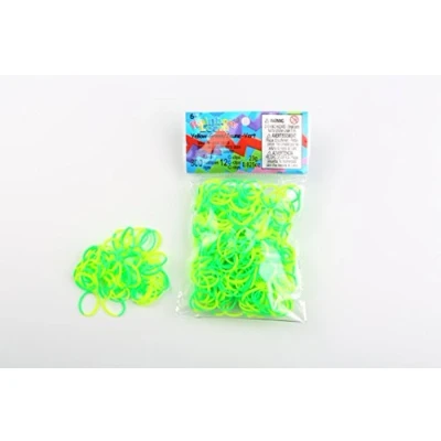 Image de Elastiques Rainbow Loom Bicolore Jaune Vert
