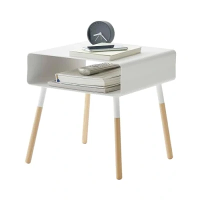 Image de Yamazaki Uni Table d&#039;appoint, Acier allié, Blanc, Taille Unique