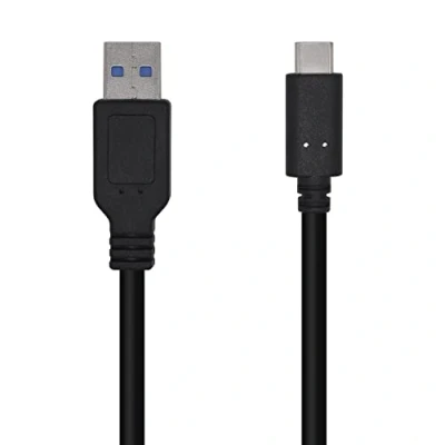 Image de AISENS A107 0449 Câble USB 3.1 Gen2 10 Gbps 3 A, type C/M A/M, noir, 0,5 m