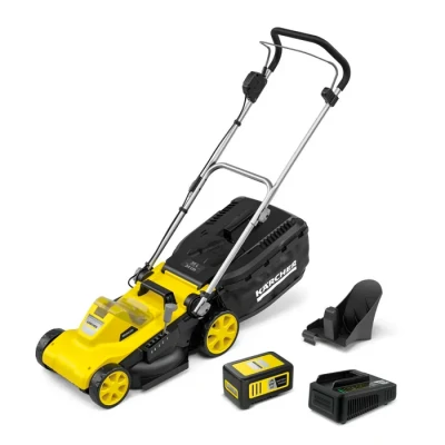 Image de Tondeuse à gazon sans fil Karcher LMO 3 18 Battery Set (batterie V incluse) coupe 34 cm moteur brushless 350 m² d&#039;autonomie