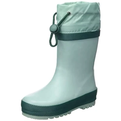 Image de Playshoes Bottes en caoutchouc avec cordon de serrage Sabots Mixte Enfant, Vert, 30/31 EU