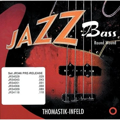 Image de Cordes Thomastik Basse électrique Nickel Round Wound Roundcore JR 344. Long Scale 34&quot; . 4 cordes; .043