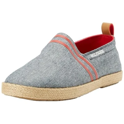 Image de Tommy Hilfiger Espadrilles Homme Basic Flat Chaussures en Toile, Bleu (Desert Sky), 40