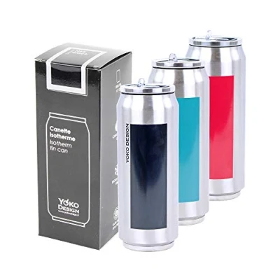 Image de Yoko Design CANETTE ISOTHERME 500 ML DUO coloris NOIR