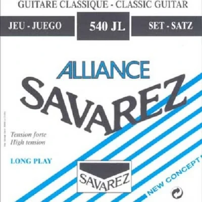 Image de Savarez 540JL jeu de 6 cordes haute tension pour guitares classiques avec cordier Alliance, aigus, basses classiques, complet