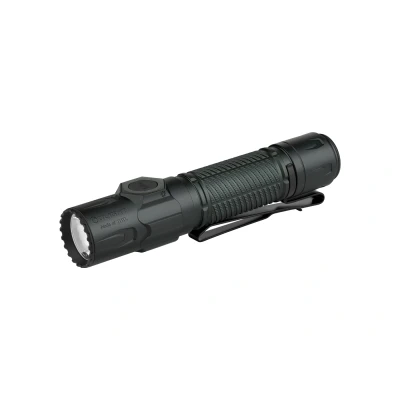 Image de OLIGHT Warrior Ultra, Lampe torche tactique LED 2500 lumens, portée de 320 m, batterie rechargeable, IPX8, noir/bleu/vert (gris acier)
