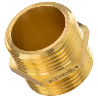 Image de POPPSTAR Mamelon Double en Laiton 3/4 Pouce avec Hexagone
