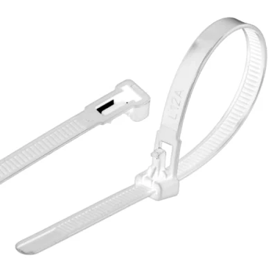 Image de GARDENIX Lot de 100 serre câbles réutilisables réglables 7,6 mm x 200 Blanc