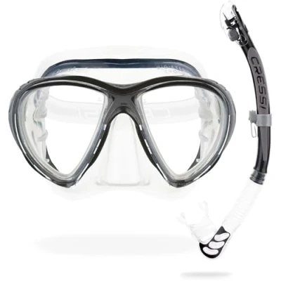 Image de Cressi Sub S.p.A. Big Eyes Evolution &amp; Kappa Ultra Dry Combo Set de snorkeling Noir