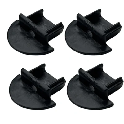 Image de Evotrade Conduit encastré pour bandes LED (max 10 mm) profil en aluminium avec coque 2 mètres Finition au choix + (au mètre) (kit de 4 bouchons noirs)