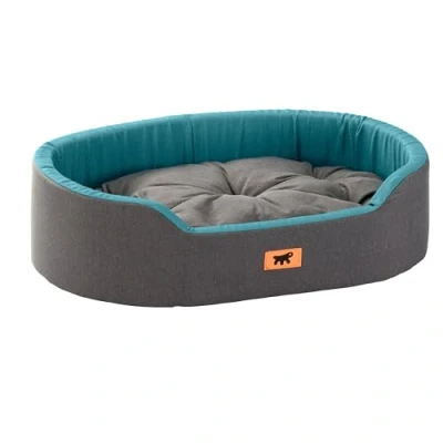 Image de Ferplast Panier Chien Dandy, Coussin Amovible et Lavable, Housse en Coton avec Rembourrage Doux, Idéale Également comme Niche pour Chat, 45 x 35 H 13 cm, Bleu Sarcelle