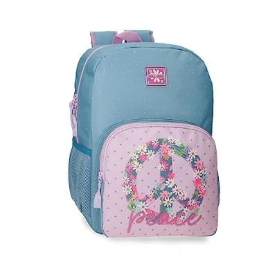 Image de ROLL ROAD Peace Sac à Dos Multicolore 31 x 42 13 cm Polyester 15,6 L, Multicolore, Talla única,