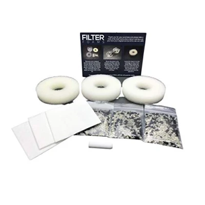 Image de HARKY Lot de 3 filtres en mousse compatibles avec le kit d&#039;entretien Biorb, tampons nettoyage et 1 pierre à air