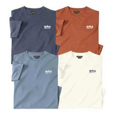 Image de ATLAS FOR MEN Lot de 4 Tee Shirts en Coton Forest Expedition XL