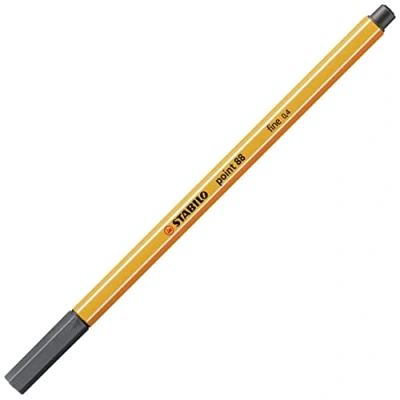 Image de stylo feutre pointe fine STABILO point 88 1 gris très foncé