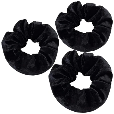 Image de Evergreen Labs Secret Scrunchies Lot de 3 chouchous pour cheveux avec cachette d&#039;argent et coffre fort caché Gadgets voyage femmes, cachettes secrètes objets valeur, élastiques à