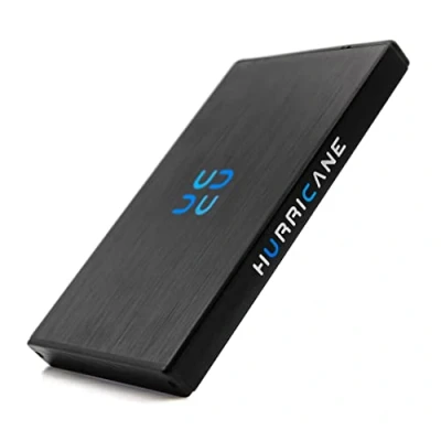 Image de HURRICANE Disque Dur Externe 500Go 2,5“ USB 3.0 Tout Aluminium Stockage HDD pour PC, Laptop, PS4,PS5, Xbox, TV, Ordinateur de Bureau, Portable Windows Mac Linux