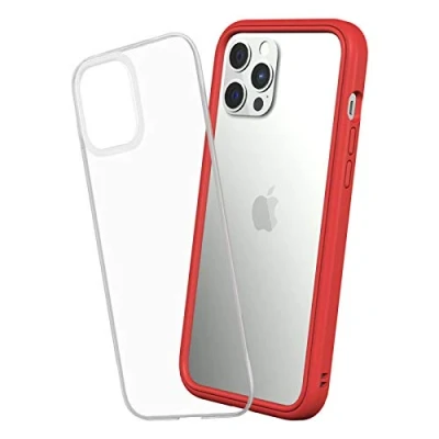 Image de RhinoShield Coque Compatible avec [iPhone 12 Pro Max] Mod NX Protection Fine Personnalisable Technologie Absorption des Chocs [sans BPA] Rouge
