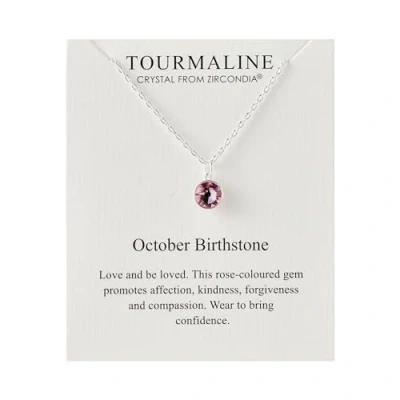 Image de Philip Jones Collier de Pierre Naissance d&#039;octobre (Tourmaline) créé avec des Cristaux Zircondia®