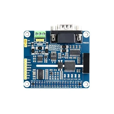 Image de Isolated RS485 RS232 Expansion Hat Board for Raspberry Pi Series, Control Via SPI, Overcurrent/Overvoltage Proof