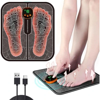 Image de EMS Massage des Pieds,Masseur de Pieds électrique Pliable et Portable, Masseur Électrique, 8 Modes 19 Intensités,pour la Circulation Sanguine le Soulagement Douleurs Musculaires