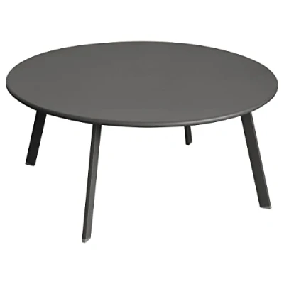 Image de Hespéride HES 159870A Table Basse Saona Graphite D 90 cm, Métal, Large, Gris