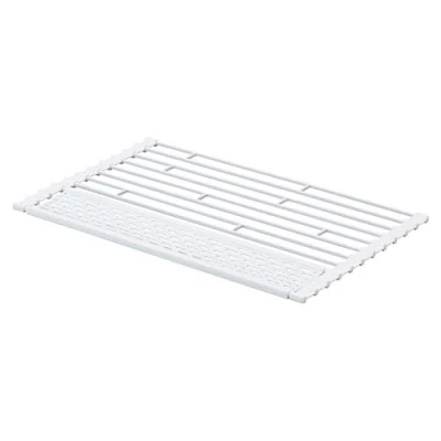 Image de Yamazaki 5057 Tower Égouttoir Pliable, Blanc, Acier/Silicone, Minimaliste, 42 x 26 0.8 c m