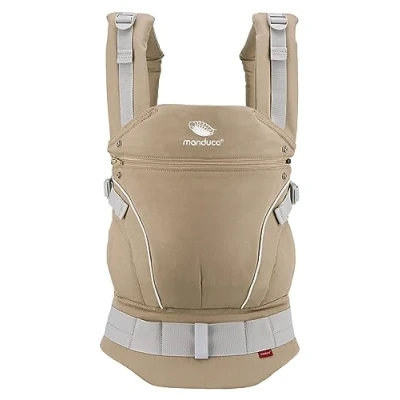 Image de manduca FIRST Porte bébé &gt; &lt; ergonomique &amp; physiologique, Rallonge dorsale Réducteur de siège, coton bio, pour bébés enfants (3,5 20kg) (Monochrome Nougat)