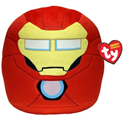 Image de Ty Marvel Squish a boos Coussin Iron Man 20 cm TY39253 Rouge, Jaune Dès 3 Ans