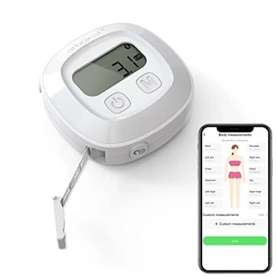 Image de arboleaf ruban à mesurer le corps avec Smart App, Bluetooth pour corps, mécanisme de verrouillage, rétractable la perte poids, circonférence Longueur