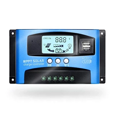 Image de SolaMr 60A Régulateur de Charge Solaire 12V/24V Contrôleur Batterie pour Panneau avec Écran LCD et Double Port USB