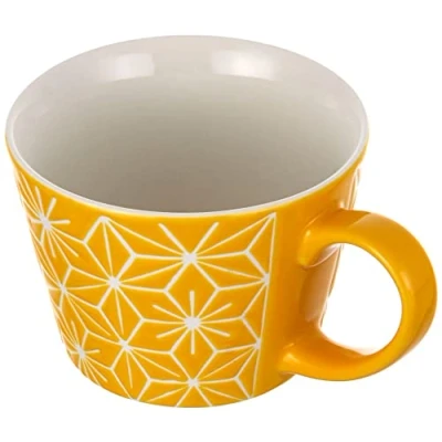 Image de Excelsa Etnika Lot de 1 Tasse Jumbo 415 ML, Porcelaine, Jaune, unité