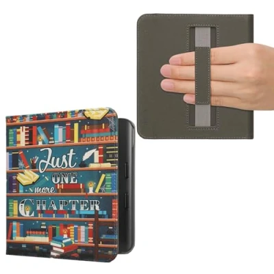 Image de kwmobile Étui Compatible avec Kobo Libra Colour Coque à Rabat magnétique Tablette eReader Similicuir Sangle Multicolore