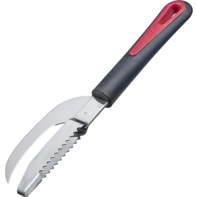 Image de Westmark Outil à Poisson, 2en1 : Couteau et écailleur en Un, Plastique/INOX, Gallant, Noir/Rouge/Argent, 29332270