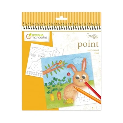 Image de Avenue Mandarine GY153C Un Carnet de Coloriage à Point 24 Pages À partir 5 Ans Ferme