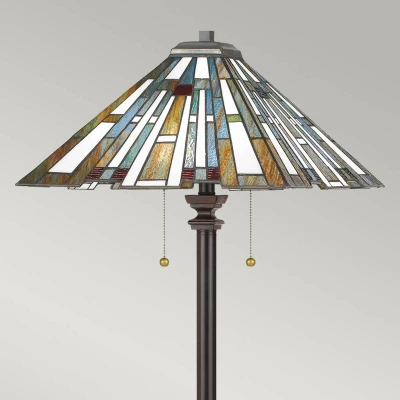 Image de Lampadaire ELSTEAD LIGHTING Maybeck Verre d&#039;art Bronze vaillant E27 2 ampoules