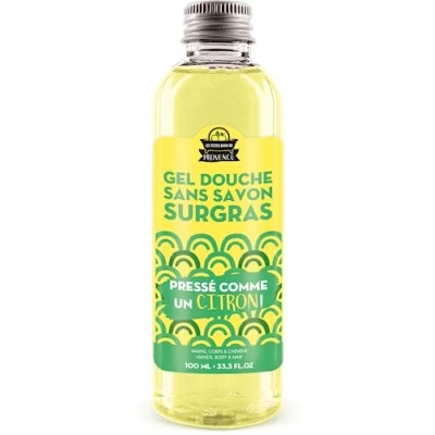 Image de Gel douche 100 ml Pressé comme un Citron série limitée Les Petits Bains de Provence ludique et amusant